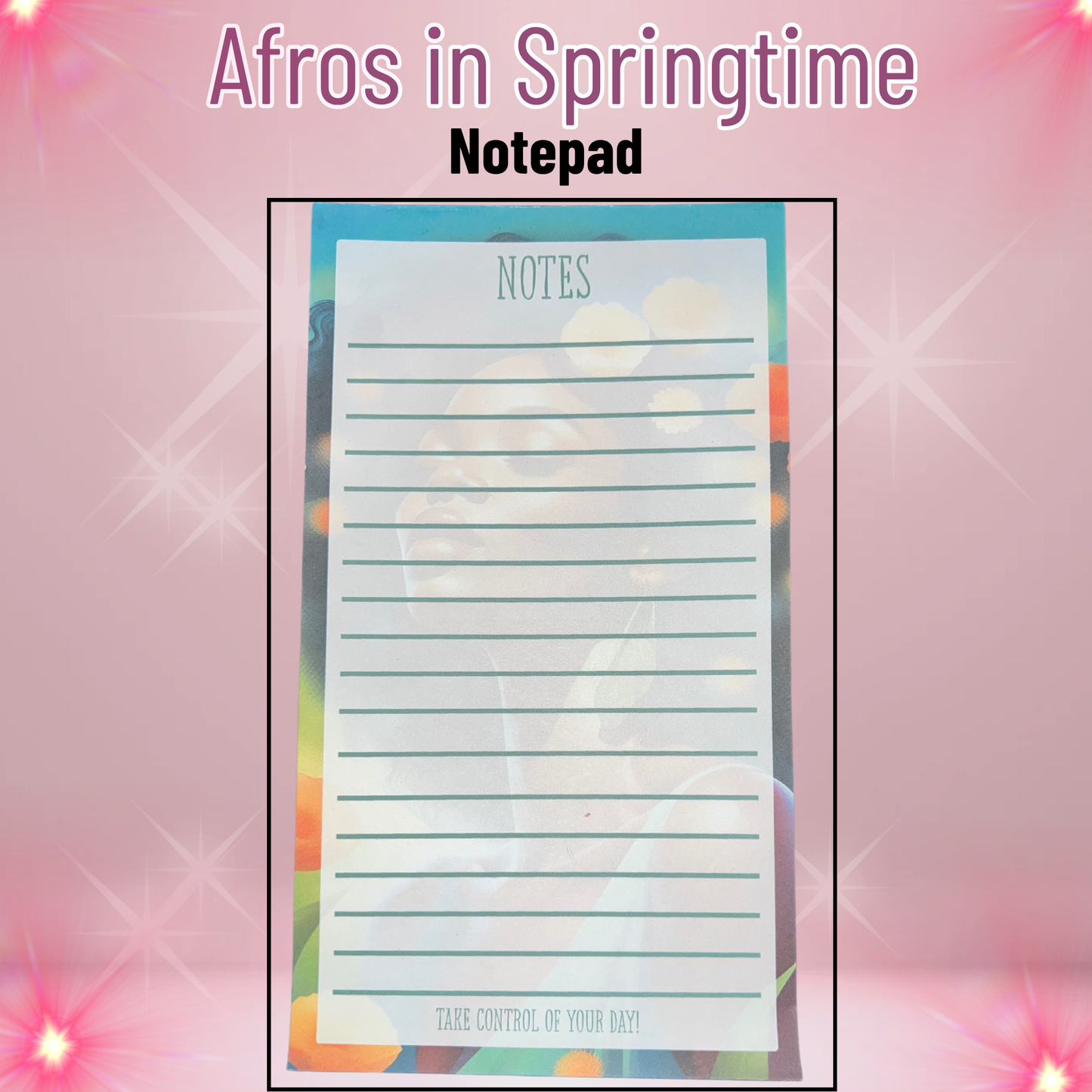 "Afros in Springtime" Notepad