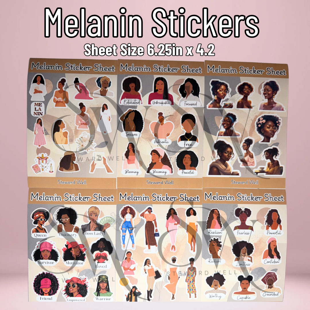 Melanin Sticker Sheets (6.25 x 4.2)