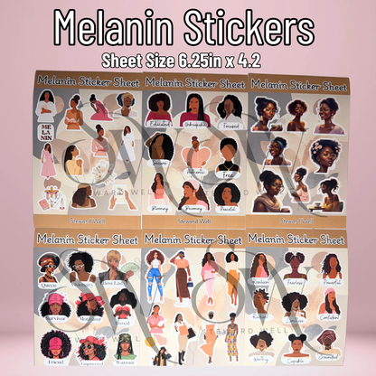 Melanin Sticker Sheets (6.25 x 4.2)