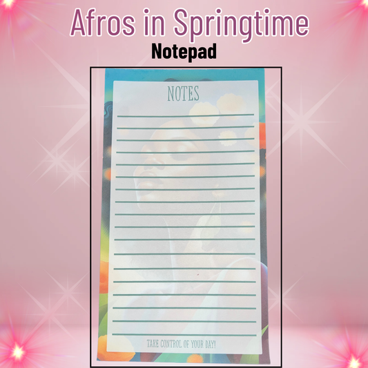 "Afros in Springtime" Notepad