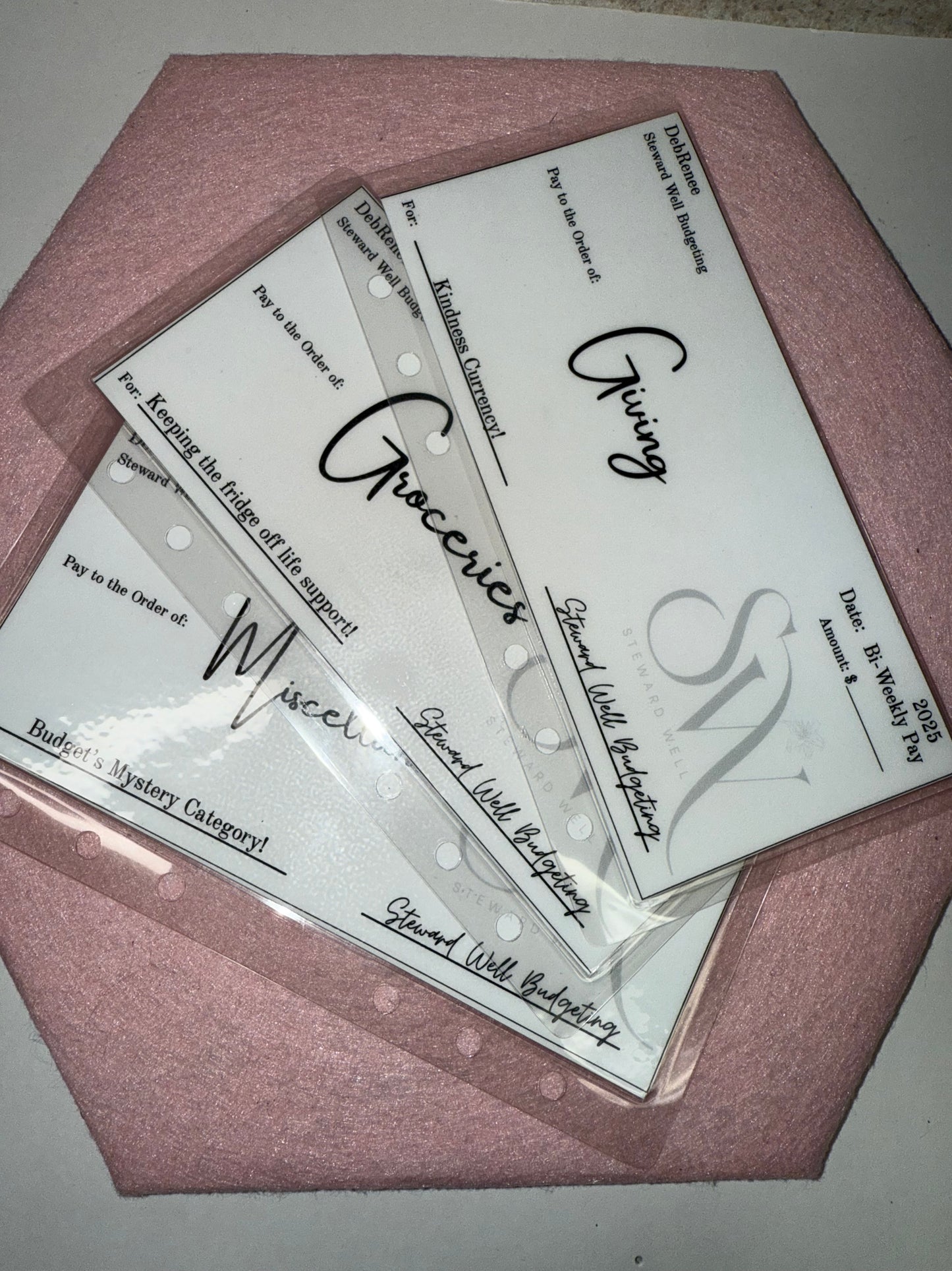 "Check Please" - A6 Cash Envelopes (White Background)