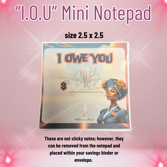 I Owe You Notepad